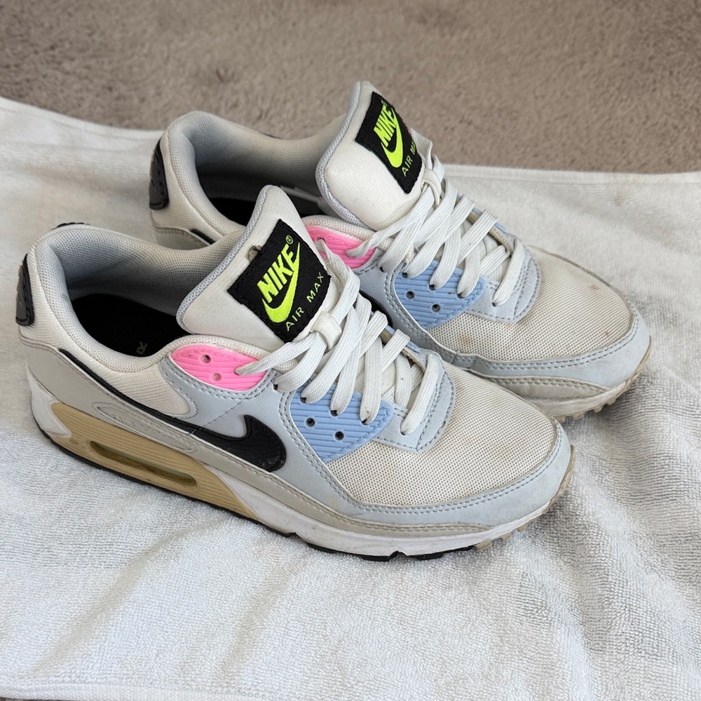 Nike Air Max with Pink, Blue, and Black Accents